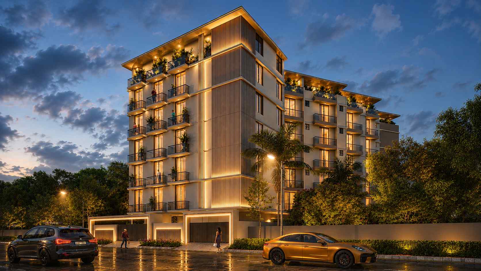 Full Apartment Building View
