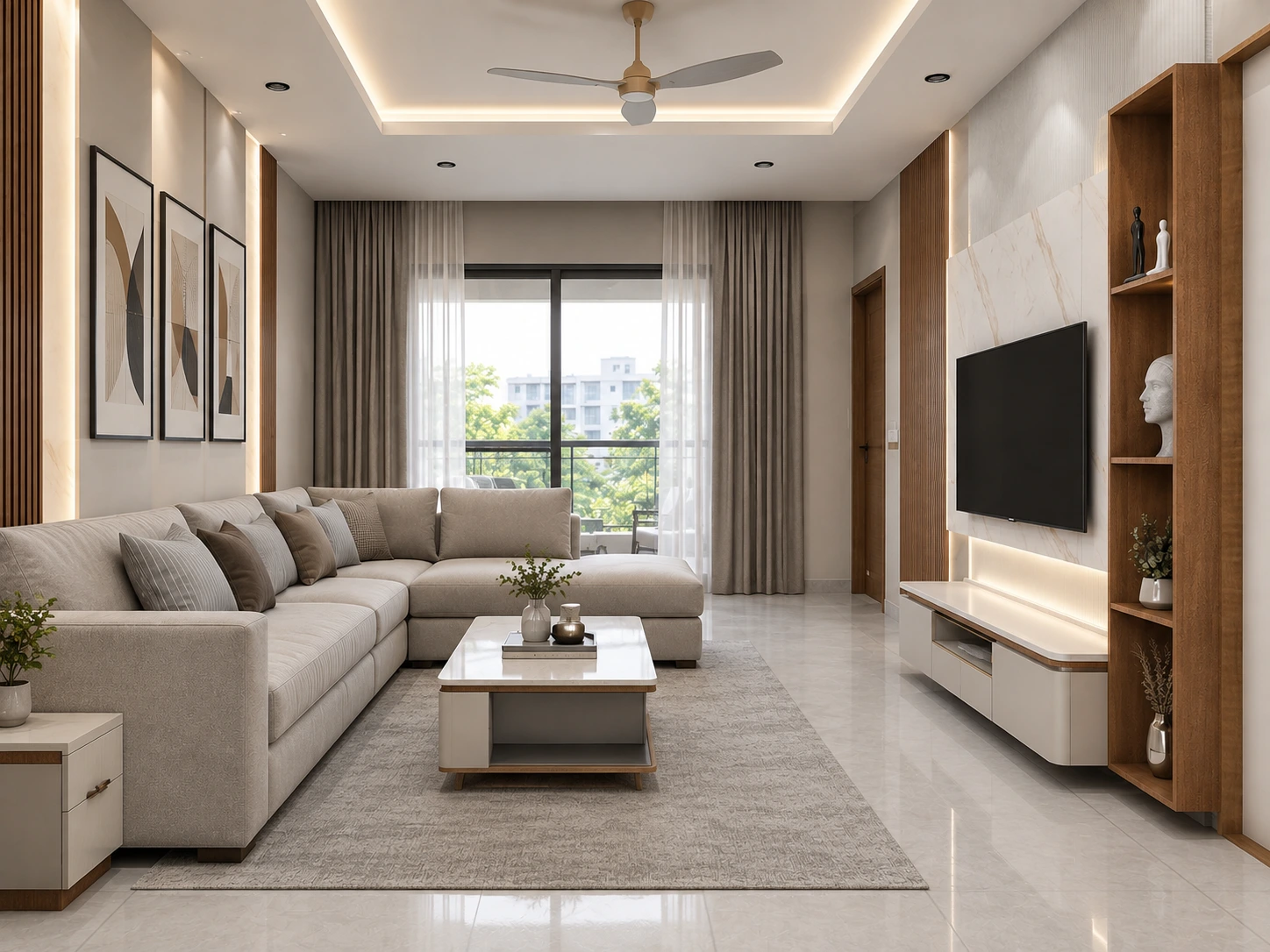 1 BHK Spacious Living Room